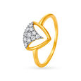 Ravishing 18 Karat Gold And Diamond Finger Ring,,hi-res 