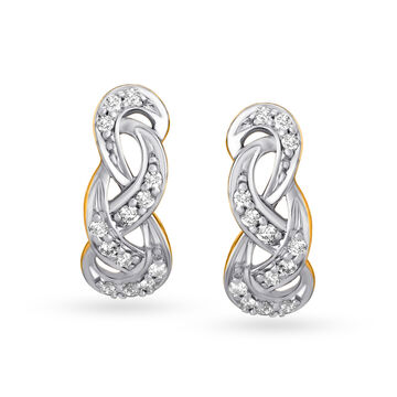 Contemporary Diamond Hoop Earrings for Party Wear