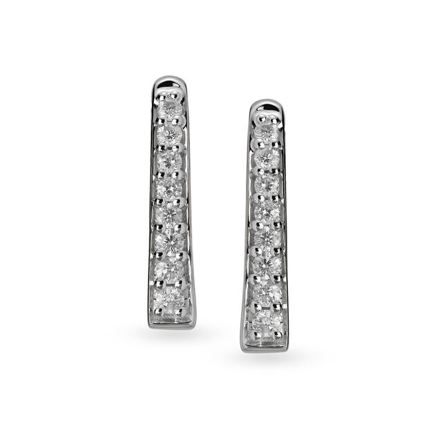 Bewitching Geometric Diamond Hoop Earrings 