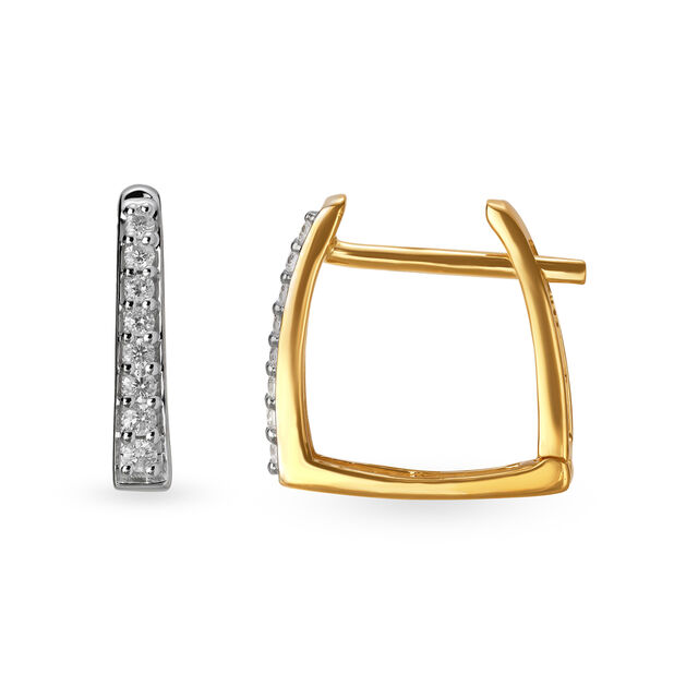 Bewitching Geometric Diamond Hoop Earrings 2