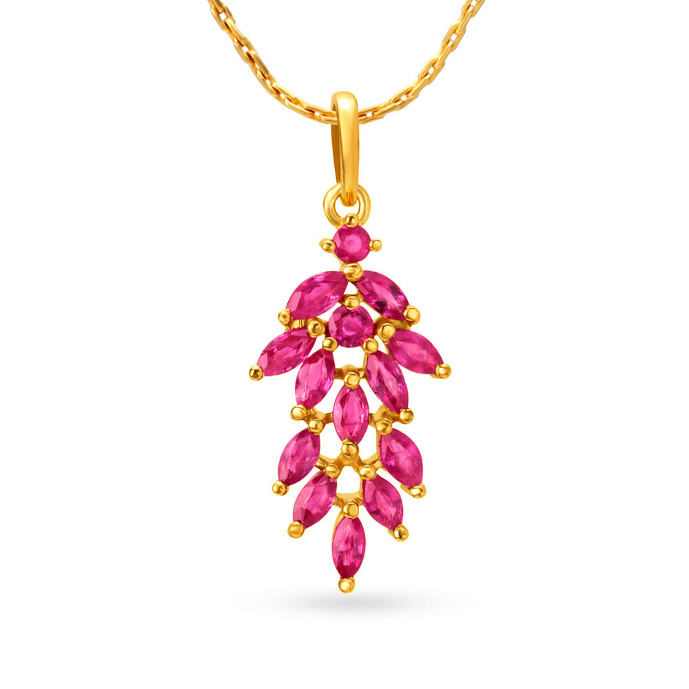 Buy Esmeralda Ruby Pendant at Best Price Tanishq UAE
