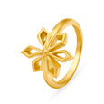 Stately Floral Gold Ring,,hi-res 