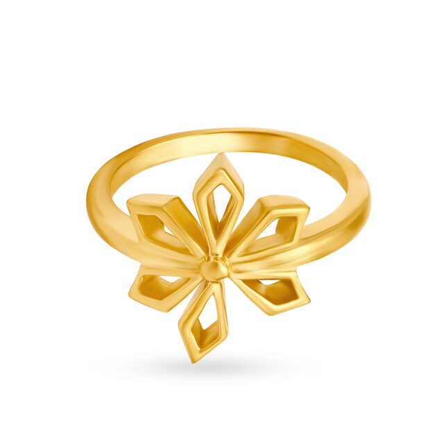 Stately Floral Gold Ring,,hi-res 2