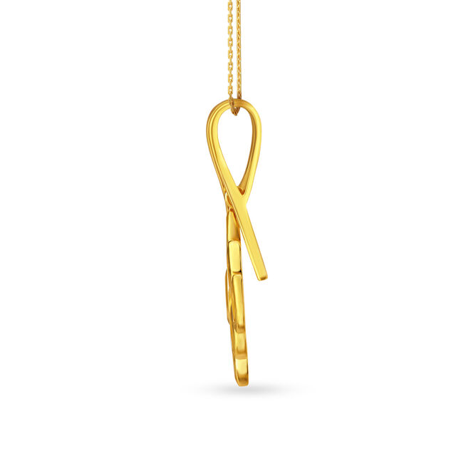 Sophisticated Yellow Gold Bouquet Pendant 2
