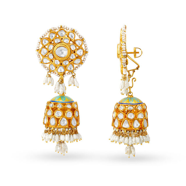 18 Karat Gold and Pearl Luxury Neckwear Set 2