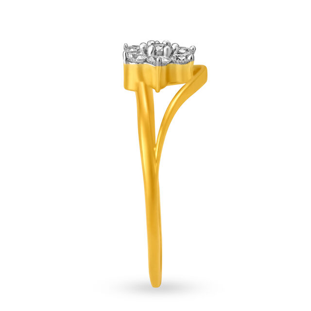 Beguiling Floral Diamond Finger Ring,,hi-res 3