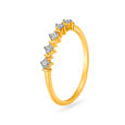 Elegant 18 Karat Gold and Diamond Finger Ring,,hi-res 