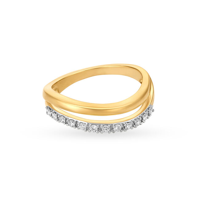 Dazzling Sleek Diamond Finger Ring 2