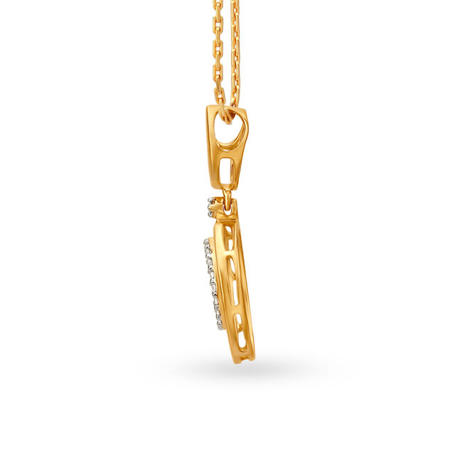 Elegant 18 Karat Yellow Gold And Diamond Ringed Pendant,,hi-res 2