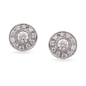 Dazzling Diamond and Gold Stud Earrings