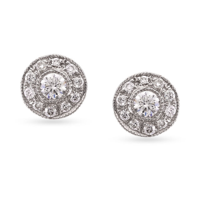 Dazzling Diamond and Gold Stud Earrings 
