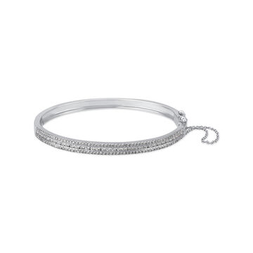 Timeless White Gold and Diamond Bangle