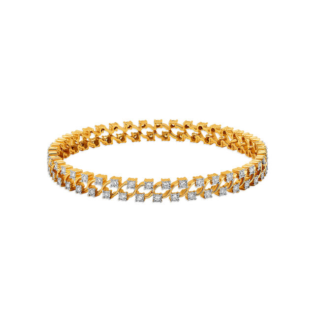 Lush Gold and Diamond Bangle,,hi-res 