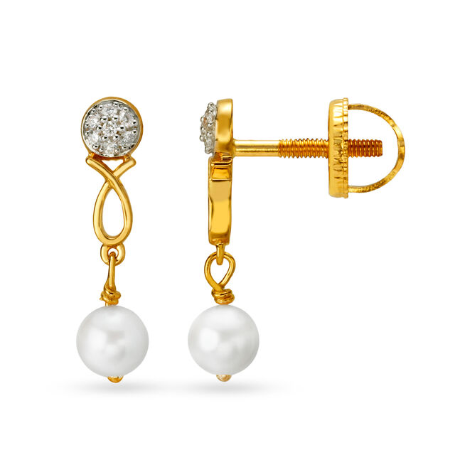 Belmira Diamond and Pearl Drop Earrings 2