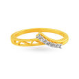 Geometric 18 Karat Gold And Diamond Finger Ring,,hi-res 2