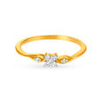 Dainty Floral 18 Karat Gold And Diamond Finger Ring 2