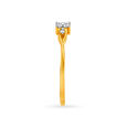 Dainty Floral 18 Karat Gold And Diamond Finger Ring 3