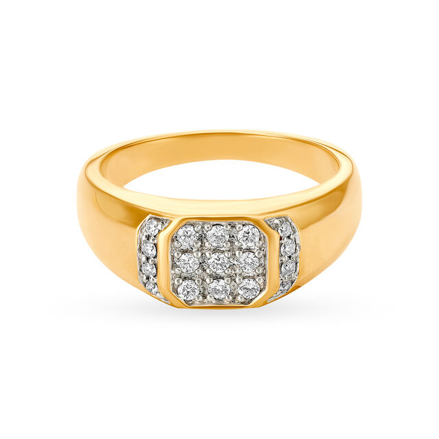 Brilliant 18 Karat Gold And Diamond Finger Ring,,hi-res 2