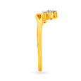 Traditional Bold Floral Diamond and Gold Finger Ring,,hi-res 3