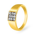 Classic 18 Karat Yellow Gold And Diamond Finger Ring,,hi-res 