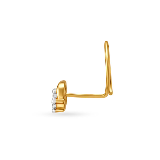Dainty Two Stone Diamond Nose Pin 2