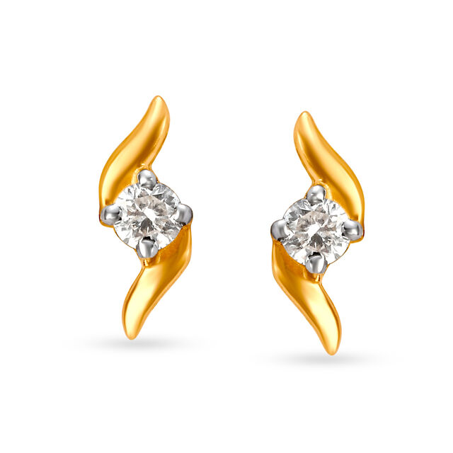 Stone Diamond Stud Earrings Single Stone Earing Buy Elegant