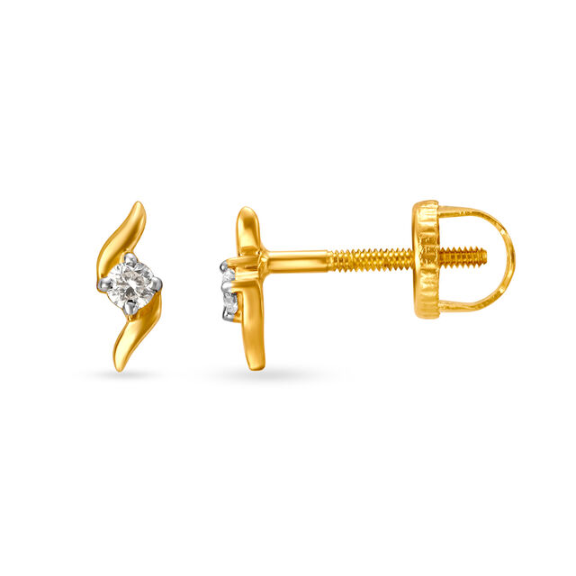 Elegant Single Stone Diamond Stud Earrings,,hi-res 2
