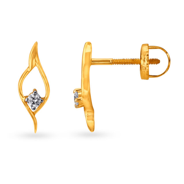 Contemporary Bud Shaped Diamond Stud Earrings,,hi-res 2