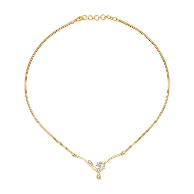 Dainty Sophisticated Gold and Diamond Necklace,,hi-res 
