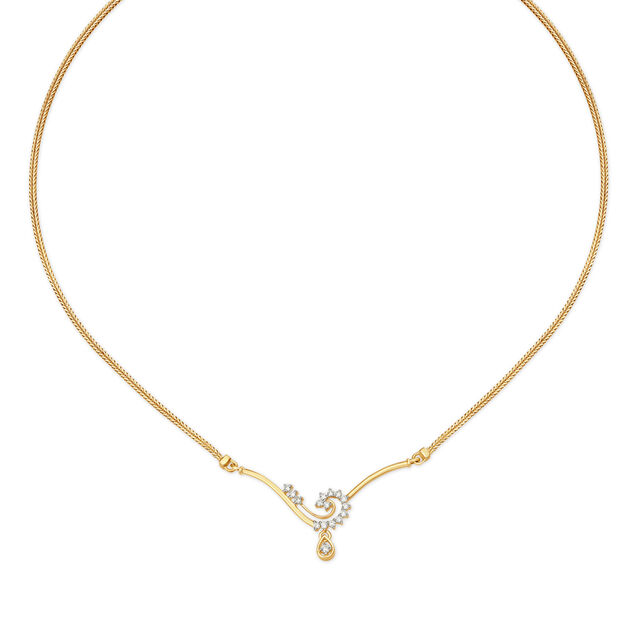 Dainty Sophisticated Gold and Diamond Necklace,,hi-res 2