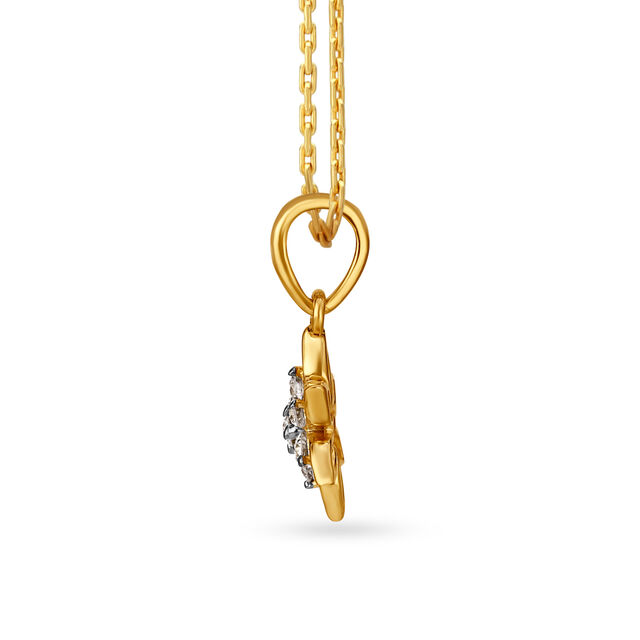 Splendid Floral Diamond Pendant