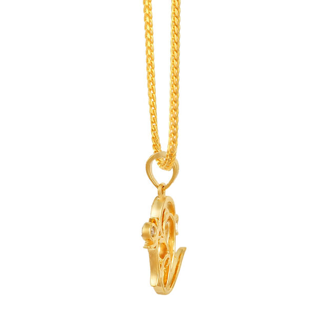 Sublime 18 Karat Yellow Gold And Diamond Ganesha Pendant,,hi-res