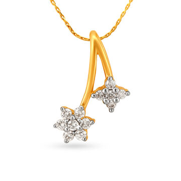 Floral Charm Diamond Pendant