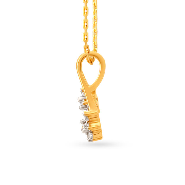 Floral Charm Diamond Pendant