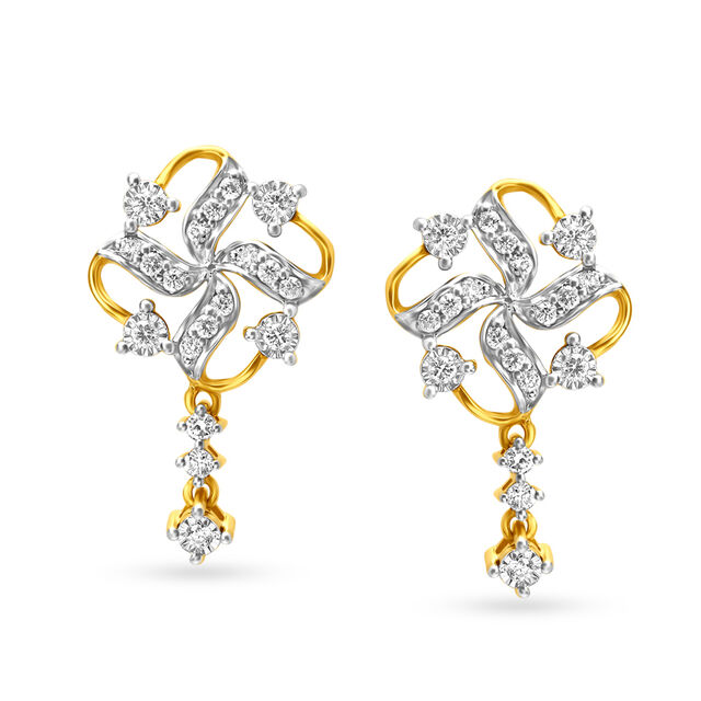Elegant Dainty Diamond Adorned Gold Necklace Set 3