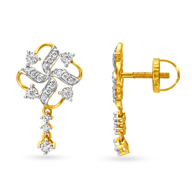 Elegant Dainty Diamond Adorned Gold Necklace Set 4