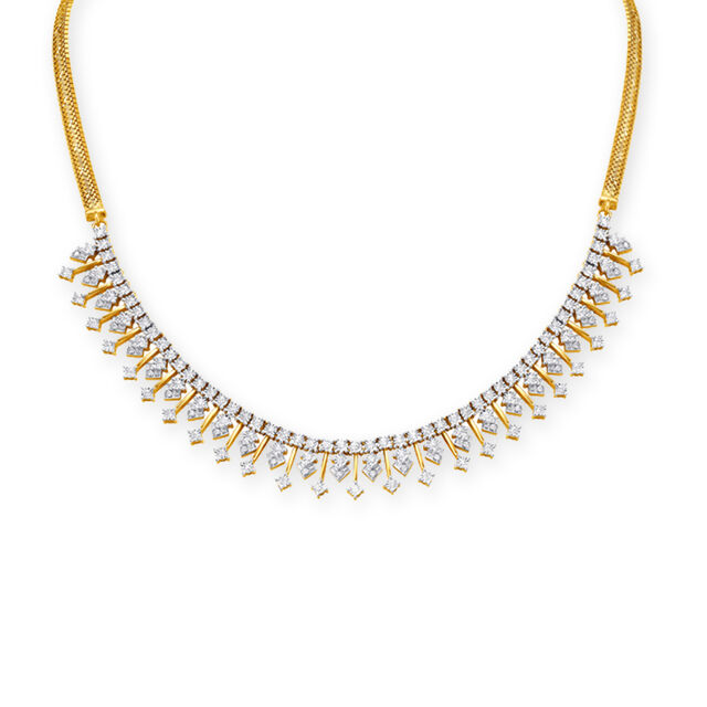 Mesmerizing Diamond Embellished Traditional Necklace Set 2