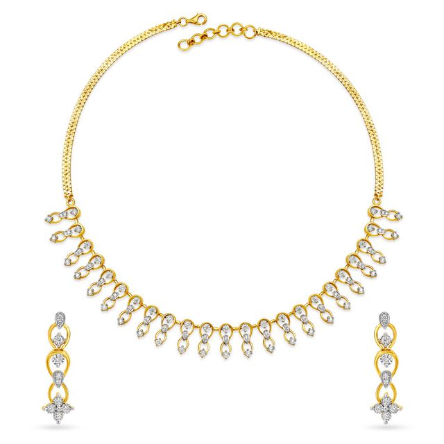 Tanishq Gold Necklace Set,,hi-res