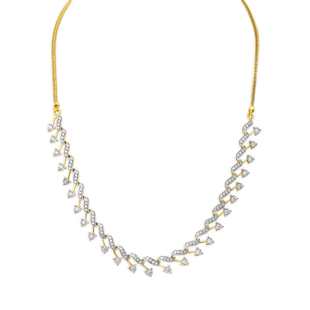 Wave Pattern Splendid Diamond Necklace,,hi-res 2