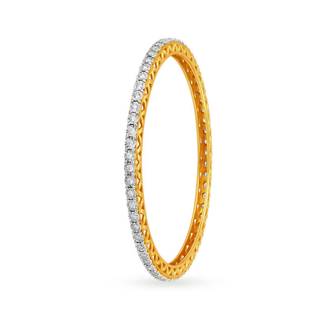Dainty Diamond Bangle 2