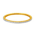 Sleek Stunning Gold and Diamond Bangle 