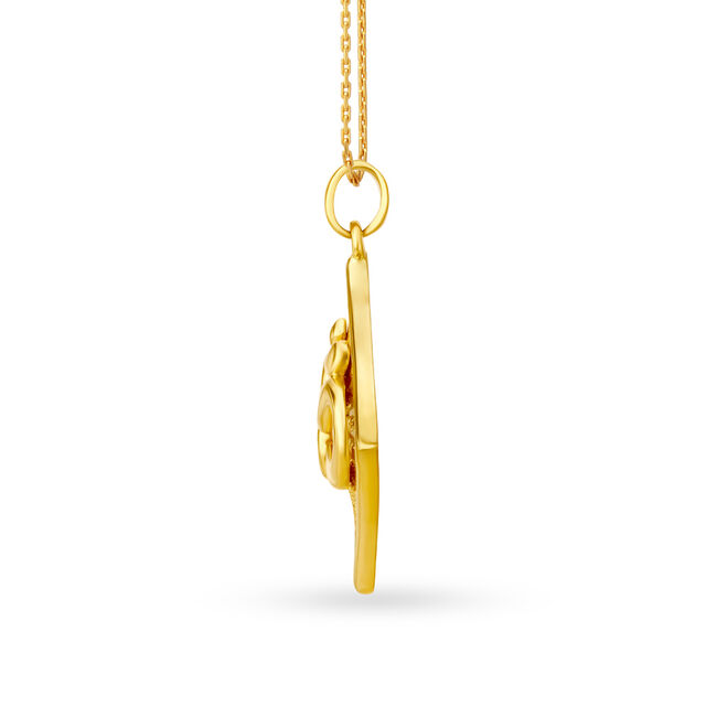 Radiant Yellow Gold Om Pendant 2