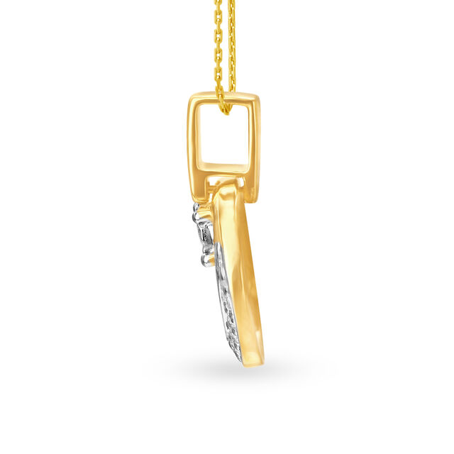18 Karat Gold and Diamond Pendant Earrings Set 3