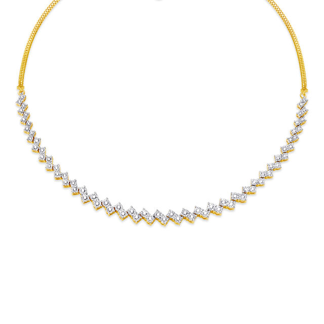 Divine Yellow Gold and Diamond Necklace Set 2