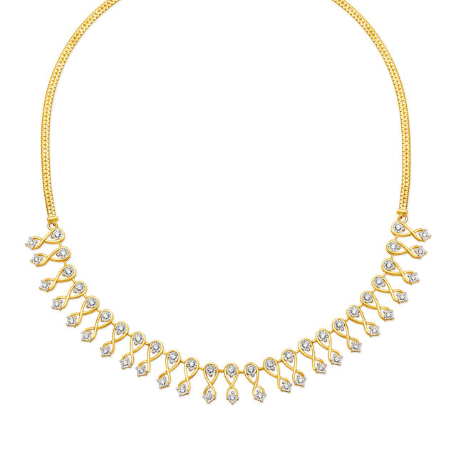 Sparkling Diamond Necklace Set,,hi-res