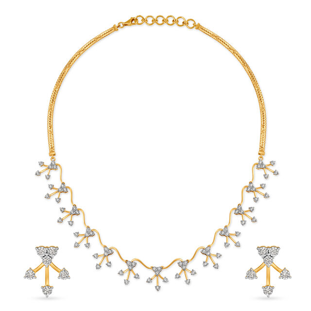 Contemporary Diamond Necklace Set