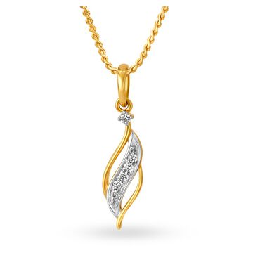 18 Karat Gold Studded Pendant