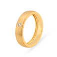 Minimalist 18 Karat Yellow Gold And Diamond Finger Ring,,hi-res 