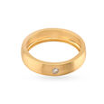 Minimalist 18 Karat Yellow Gold And Diamond Finger Ring,,hi-res 2