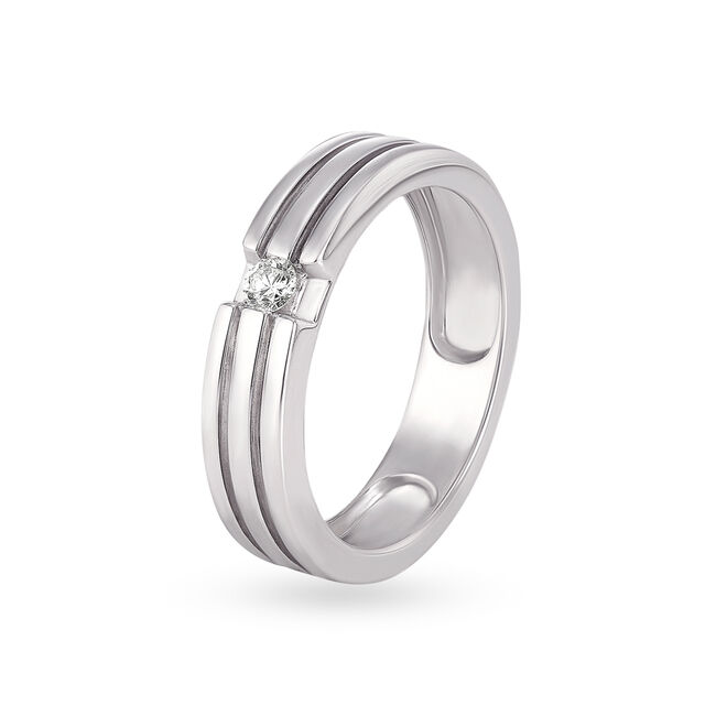 Dynamic 18 Karat White Gold And Diamond Finger Ring,,hi-res 